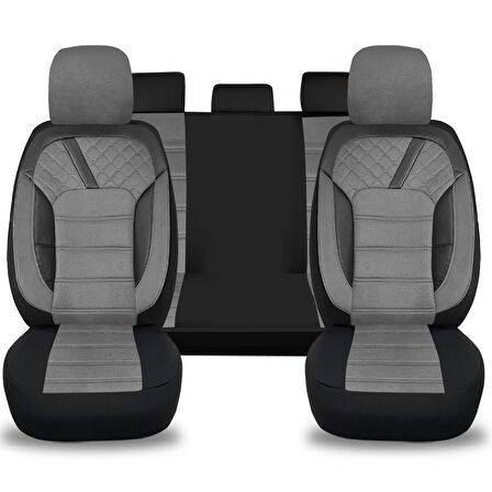 Oto Pandami K2 Serisi Hyundai Santa Fe CM 2006 - 2012 Uyumlu Tay Tüyü Koltuk Kılıfı, Gri