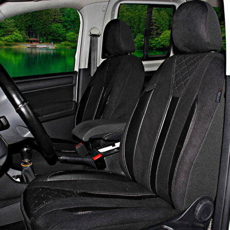 Fiat Fiorino Panaroma 2008+ Uyumlu Siyah Ticari Tay Tüyü Koltuk Kılıfı