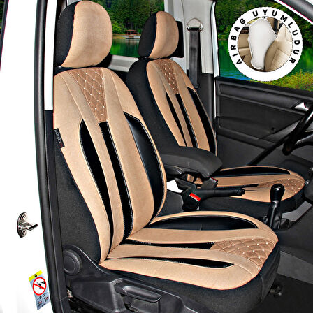 Fiat Fiorino Combi Mix 2008+ Uyumlu Taba Ticari Tay Tüyü Koltuk Kılıfı