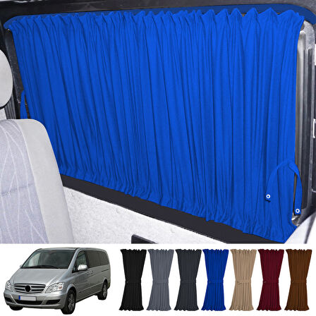 Mercedes Vito W639 5 Cam 2003-2014 Uyumlu Mavi Raylı Oto Perde Takımı