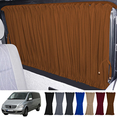Mercedes Vito W639 5 Cam 2003-2014 Uyumlu Taba Raylı Oto Perde Takımı