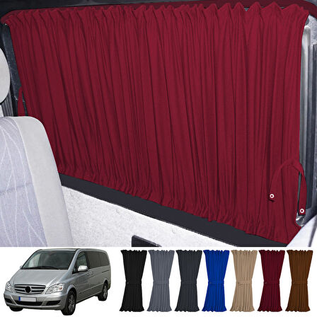 Mercedes Vito W639 5 Cam 2003-2014 Uyumlu Bordo Raylı Oto Perde Takımı