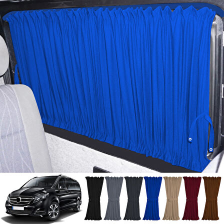 Mercedes Vito W447 5 Cam 2014+ Uyumlu Mavi Raylı Oto Perde Takımı