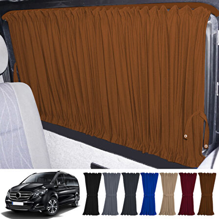 Mercedes Vito W447 5 Cam 2014+ Uyumlu Taba Raylı Oto Perde Takımı