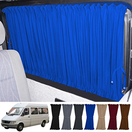 Mercedes Sprinter W902 Orta Şase 1997-2004 Uyumlu Mavi Raylı Oto Perde Takımı