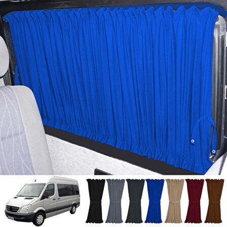 Mercedes Sprinter W906 Orta 2006-2018 Uyumlu Mavi Raylı Oto Perde Takımı