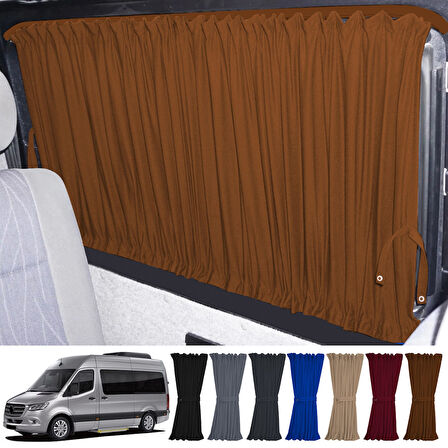 Mercedes Sprinter W907 Orta 2018+ Uyumlu Taba Raylı Oto Perde Takımı