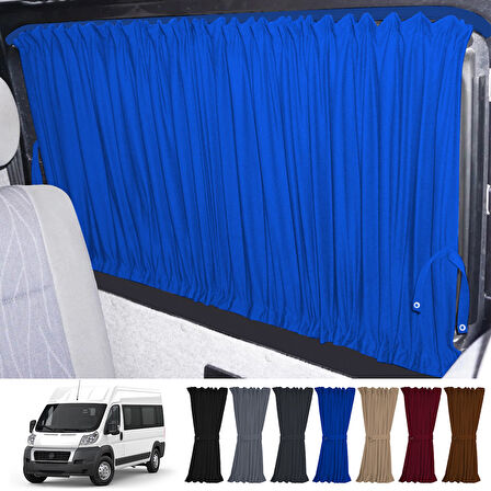 Fiat Ducato Boxer Jumper Uzun Şase 2006+ Uyumlu Mavi Raylı Oto Perde Takımı