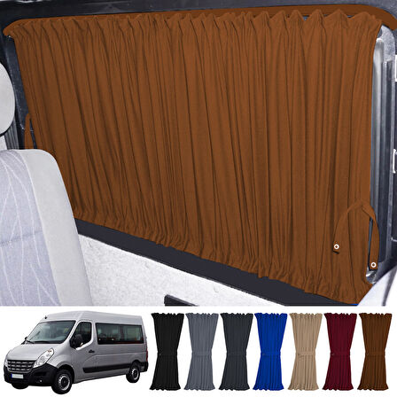 Renault Master 3. Nesil Uzun Şase 2010+ Uyumlu Taba Raylı Oto Perde Takımı
