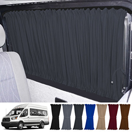Ford Transit T18 7.nesil 2014-2023 Uyumlu Füme Raylı Oto Perde Takımı