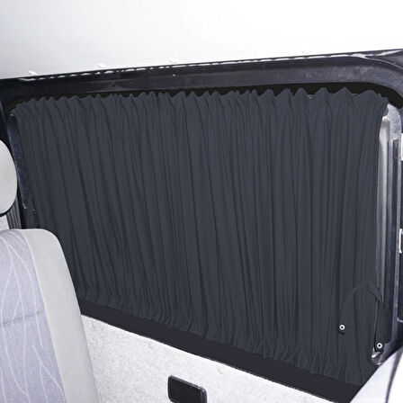 Ford Custom Kısa Şase 2012+ Uyumlu Füme Raylı Oto Perde Takımı