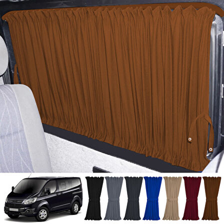 Ford Custom Kısa Şase 2012+ Uyumlu Taba Raylı Oto Perde Takımı