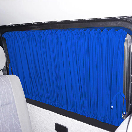 Volkswagen Transporter T5/T6/T7 Uzun Şase 2003-2022 Uyumlu Mavi Raylı Oto Perde Takımı
