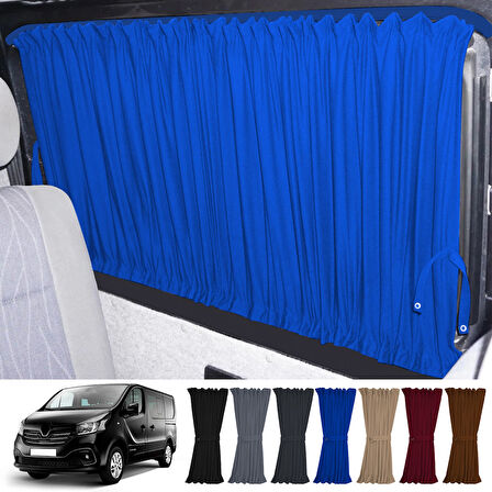 Renault Trafic 2015+ Uyumlu Mavi Raylı Oto Perde Takımı