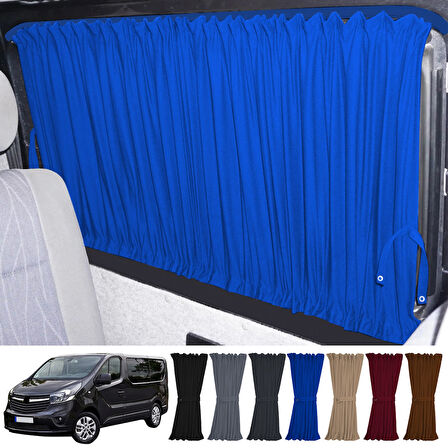 Opel Vivaro B 2014-2019 Uyumlu Mavi Raylı Oto Perde Takımı