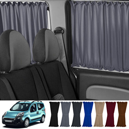 Citroen Nemo 2007-2015 Uyumlu Gri Raylı Oto Perde Takımı