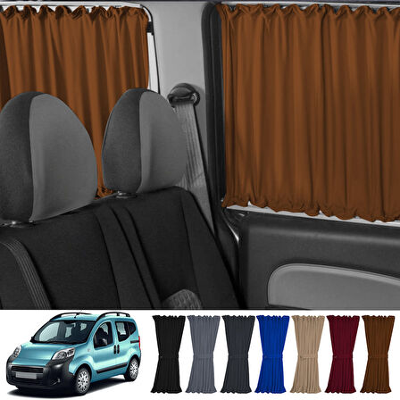 Citroen Nemo 2007-2015 Uyumlu Taba Raylı Oto Perde Takımı