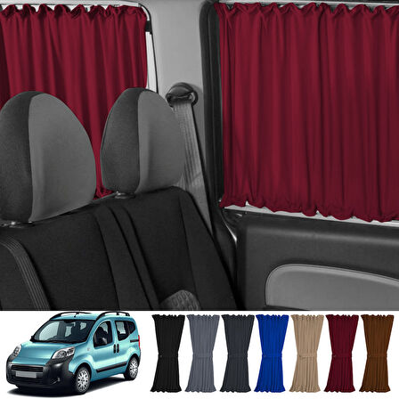 Citroen Nemo 2007-2015 Uyumlu Bordo Raylı Oto Perde Takımı