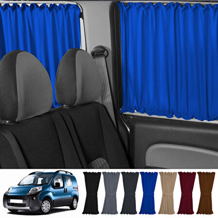 Peugeot Bipper 2008-2014 Uyumlu Mavi Raylı Oto Perde Takımı
