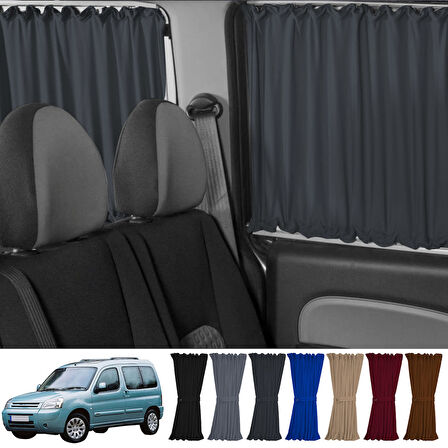 Citroen Berlingo 1.nesil 1996-2009 Uyumlu Füme Raylı Oto Perde Takımı
