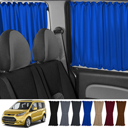 Ford Connect 1.nesil 2002-2013 Uyumlu Mavi Raylı Oto Perde Takımı