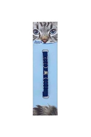 Jooys Kadife Zilli Halkalı Kedi Boyun Tasması Turkuaz