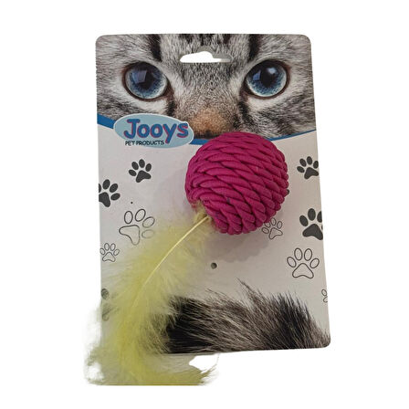 Jooys Tekli Tüylü Kedi Topu Pembe