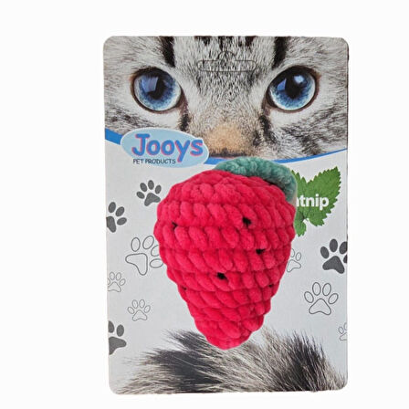Jooys Catnip'li Kadife Çilek Kedi Oyuncağı