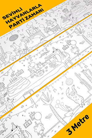 Parti Zamanı Boyama Kağıdı