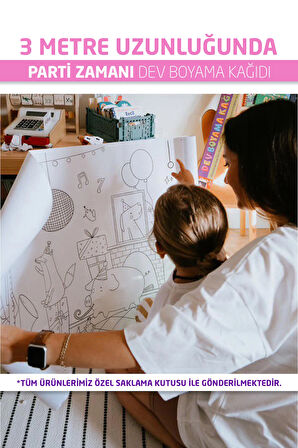 Parti Zamanı Boyama Kağıdı