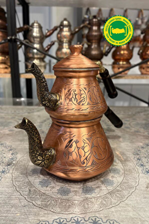BAKIR BÜYÜK SELÇUK ÇAYDANLIK AĞIR OYMA İŞLEME