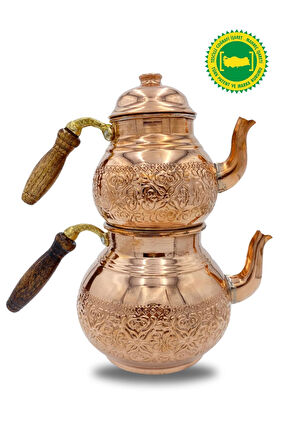 BAKIR BÜYÜK SARMAŞIK DESENLİ ÇAYDANLIK