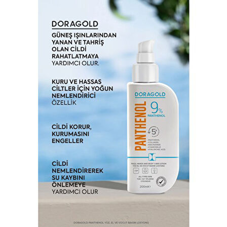 Doragold Panthenol Yuz El Ve Vucut Bakım Losyonu 200Ml