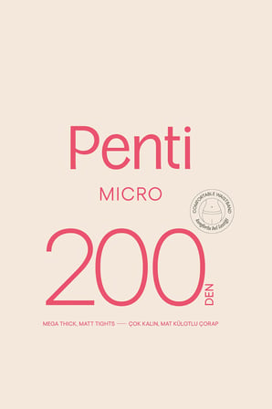 Siyah Micro 200 Külotlu Çorap-Pentilicious