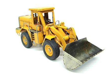 DEKORATİF METAL DOZER EL YAPIMI 37CM