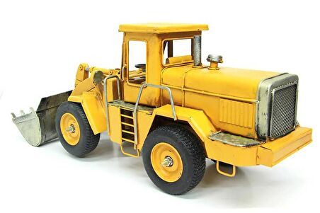 DEKORATİF METAL DOZER EL YAPIMI 37CM