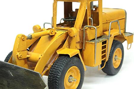 DEKORATİF METAL DOZER EL YAPIMI 37CM