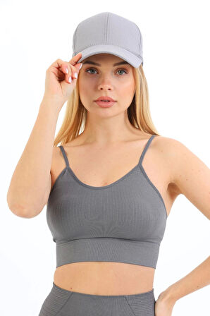 Özel Üretim Göğüs Toparlayıcı Sarkma Önleyen Spor Günlük İnce İp Askılı Pedli Fitilli Crop Büstiyer