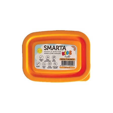 Smarta Kids Havayla Kuruyan Modelleme Hamuru Neon Turuncu 70 gr