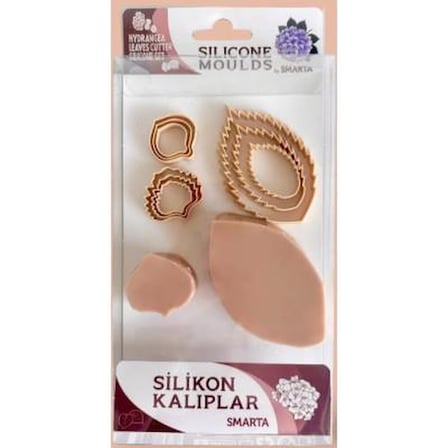 Smarta Silikon Kalıp  - Ortanca Hydrangea Leaves Cutter Set