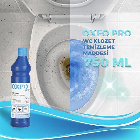 OXFOPRO WC KLOZET,TUVALET TAŞI,PİSUAR VS. İÇİN PROFESYONEL TEMİZLİK VE BAKIM JELİ 750 ML