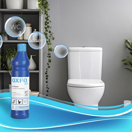 OXFOPRO WC KLOZET,TUVALET TAŞI,PİSUAR VS. İÇİN PROFESYONEL TEMİZLİK VE BAKIM JELİ 750 ML