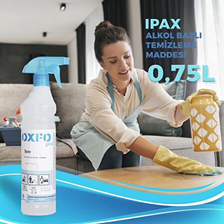 OXFOPRO İPAX ORGANİK ALKOL BAZLI ÇOK AMAÇLI PROFESYONEL HIZLI HİJYEN SPREYİ 750 ML