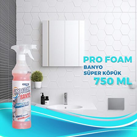 OxfoPro Foam Banyo 3x750 ml Kireç Çözücü Sprey