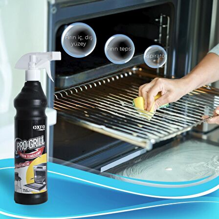 OxfoPro Grill Fırın Temizleme 3x750 ml Yağ Çözücü Sprey