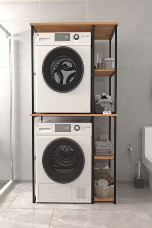 Bofigo Çamaşır Makinesi Dolabı Kurutma Makinesi Dolabı Metal Banyo Dolabı Mısra Çam