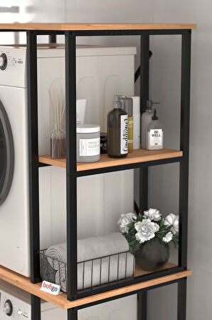 Bofigo Çamaşır Makinesi Dolabı Kurutma Makinesi Dolabı Metal Banyo Dolabı Mısra Çam
