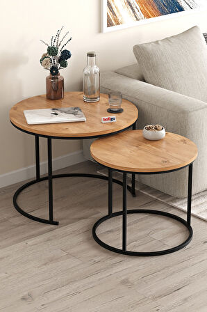 2li Orta Sehpa Zigon Sehpa Yan Sehpa Kahve Sehpası Hilal Çam