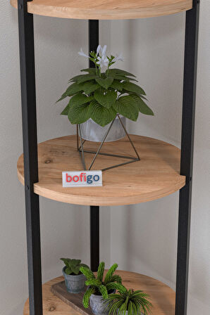 5 Raflı Çiçeklik Rafı Saksılık Standı Dekoratif Aksesuar Rafı Saksılık Lale Çam