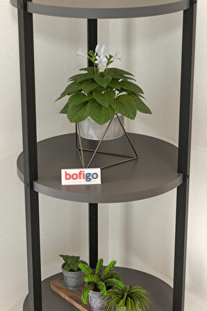 5 Raflı Çiçeklik Rafı Saksılık Standı Dekoratif Aksesuar Rafı Saksılık Lale Antrasit